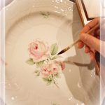 ピンクローズのプレート